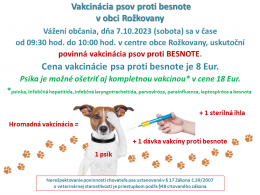Povinná vakcinácia psov